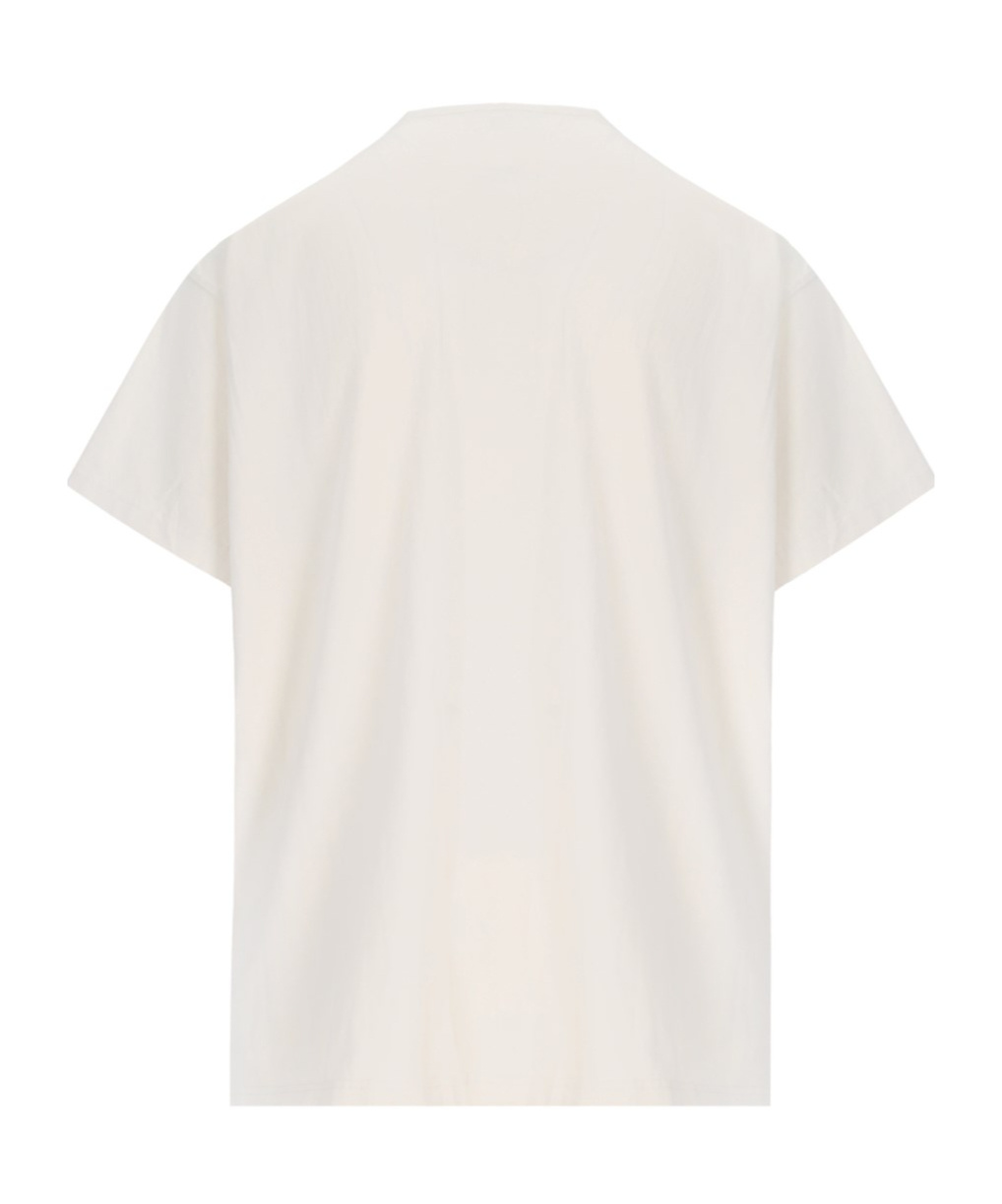 Shop Balenciaga Metal Bb Stencil Cotton T-shirt In White