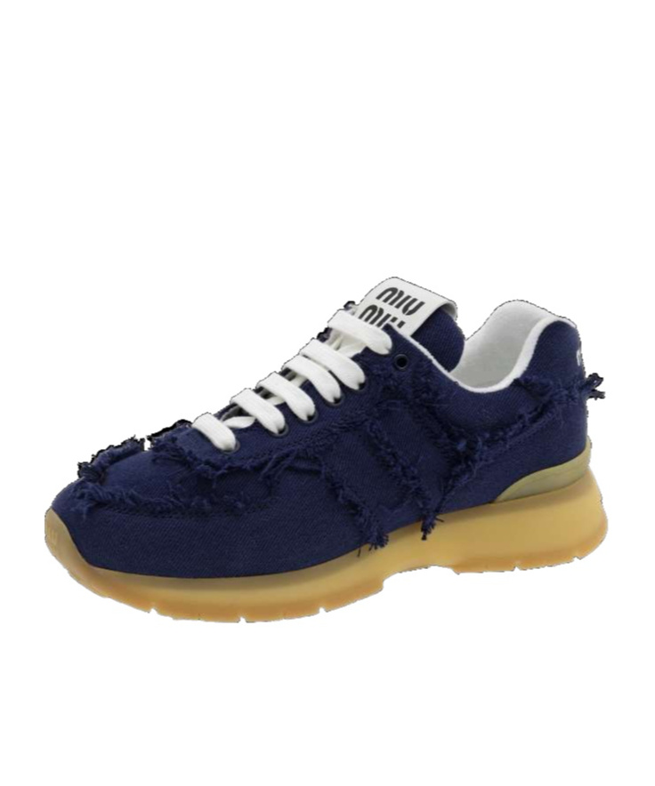 Miu Miu Laced Sneakers In Black