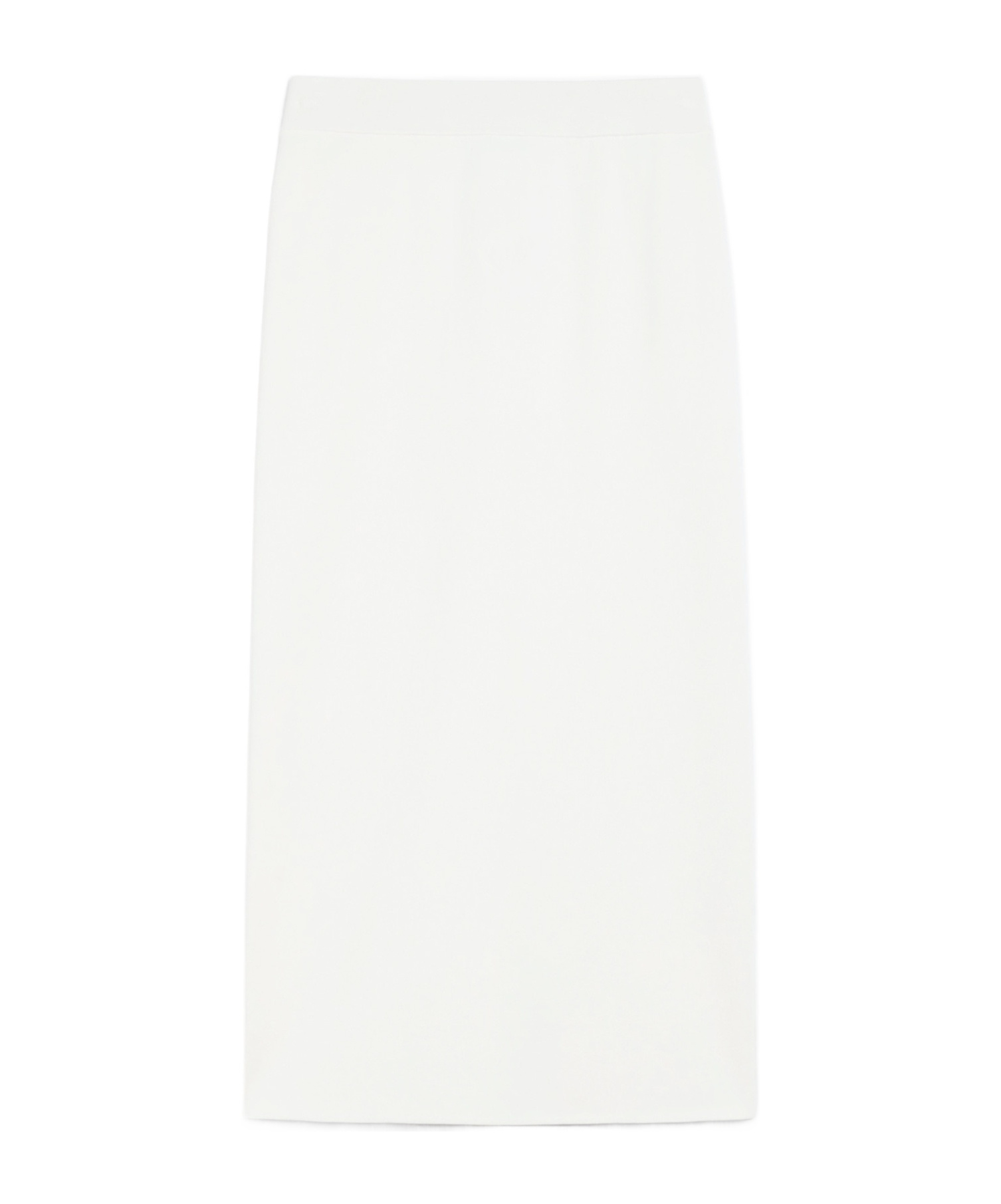 Max Mara Eden Double Cotton Canvas Midi Skirt In White