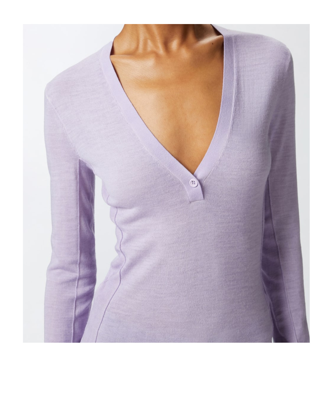 Pinko Lightweight Wool And Silk V-neck Sweater In Purple