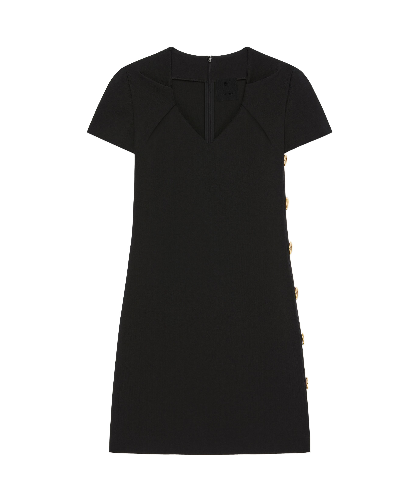 Givenchy Robe En Punto Milano À Boutons In Black