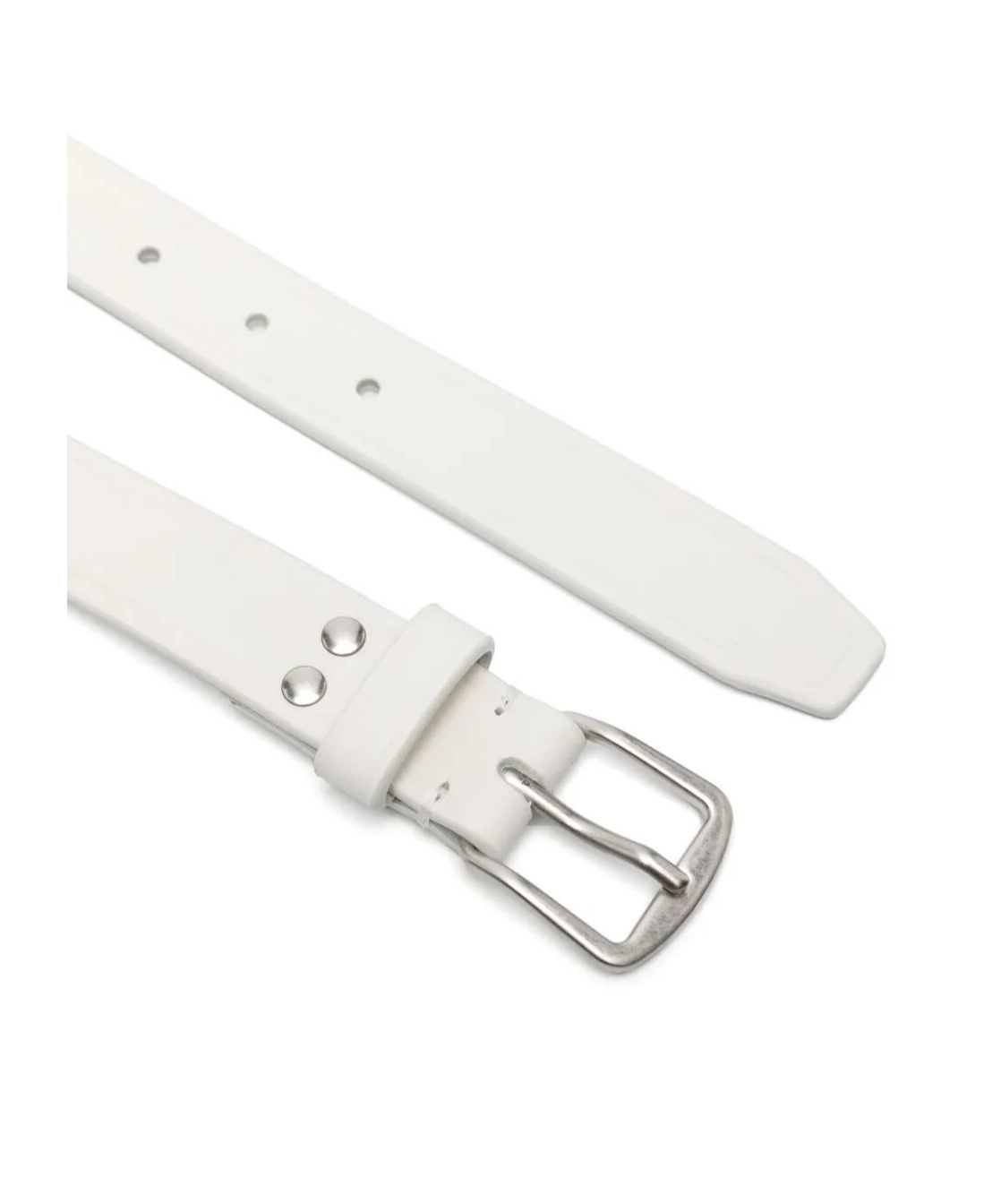 Ann Demeulemeester Willow 2,5cm Belt Oily Calf Skin By Ann Demeulemees In White