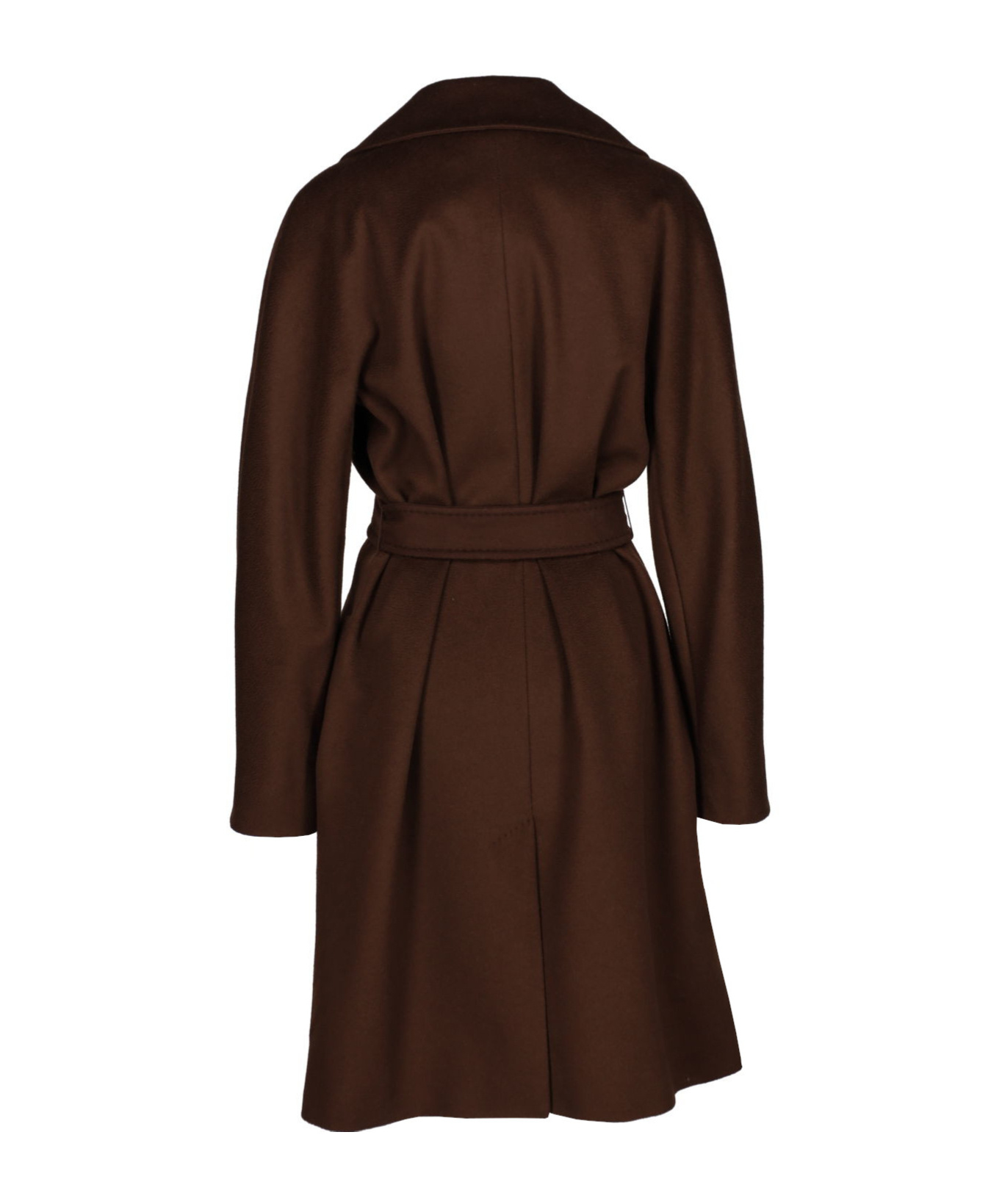 Weekend Max Mara Long-sleeved Coat In Brown