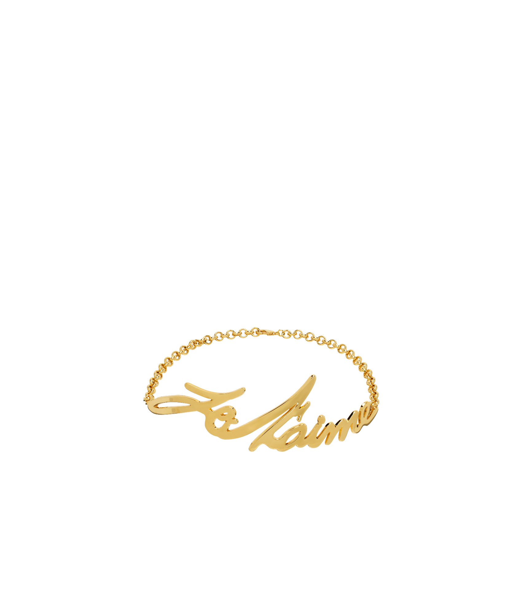 Balmain Je T'aime-plaque Necklace In Yellow