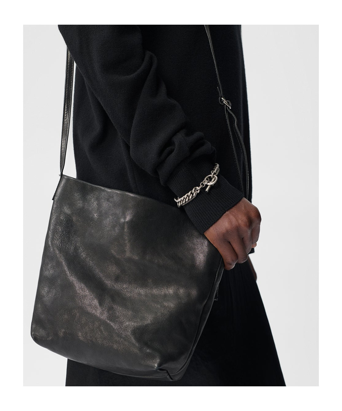 Ann Demeulemeester Round Neck Sweater In Black