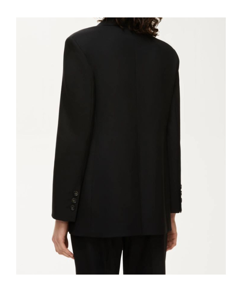 Iblues Double-breasted Long-sleeve Jacket In Black