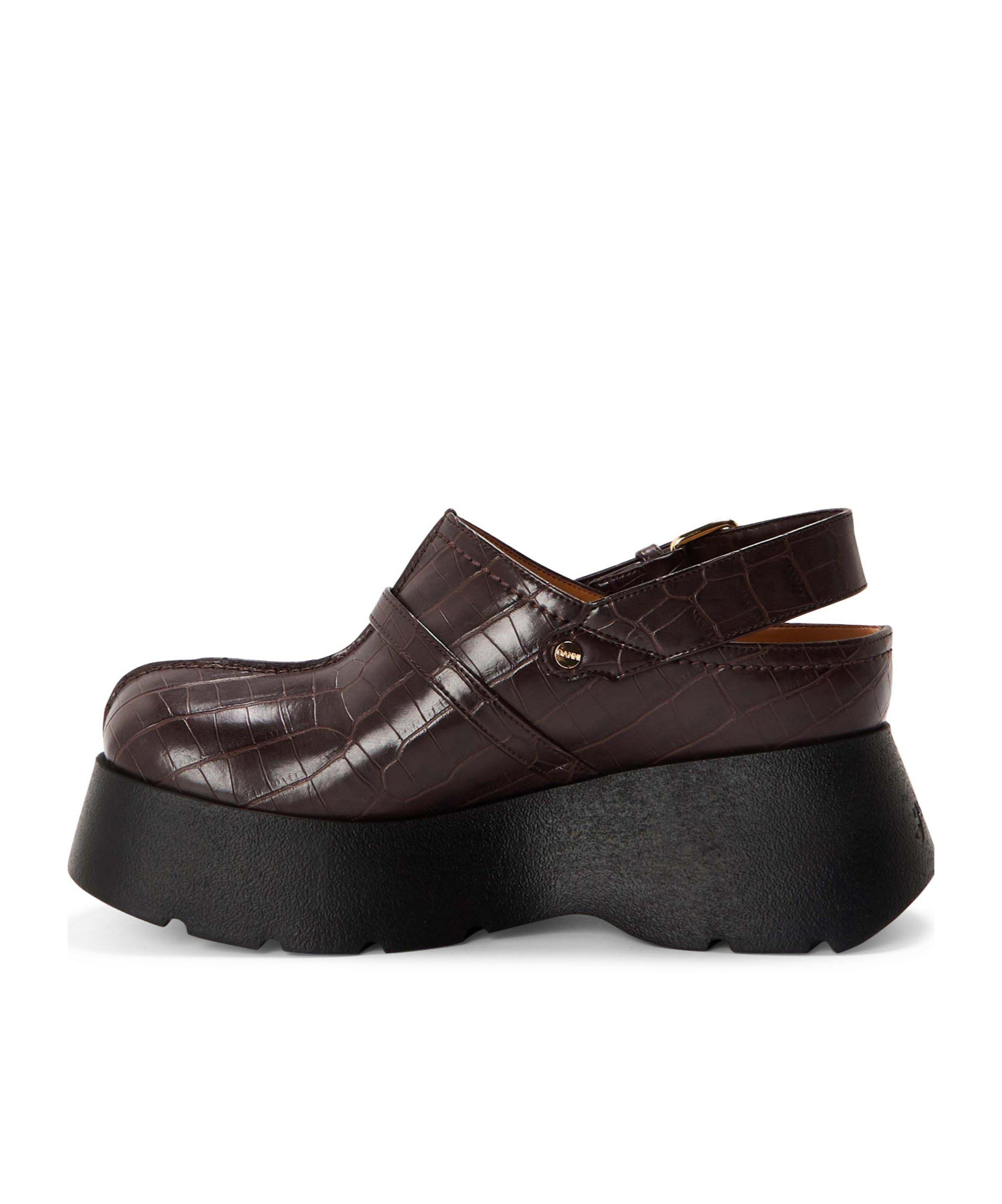 Ganni Sabot Platform Boots In Black