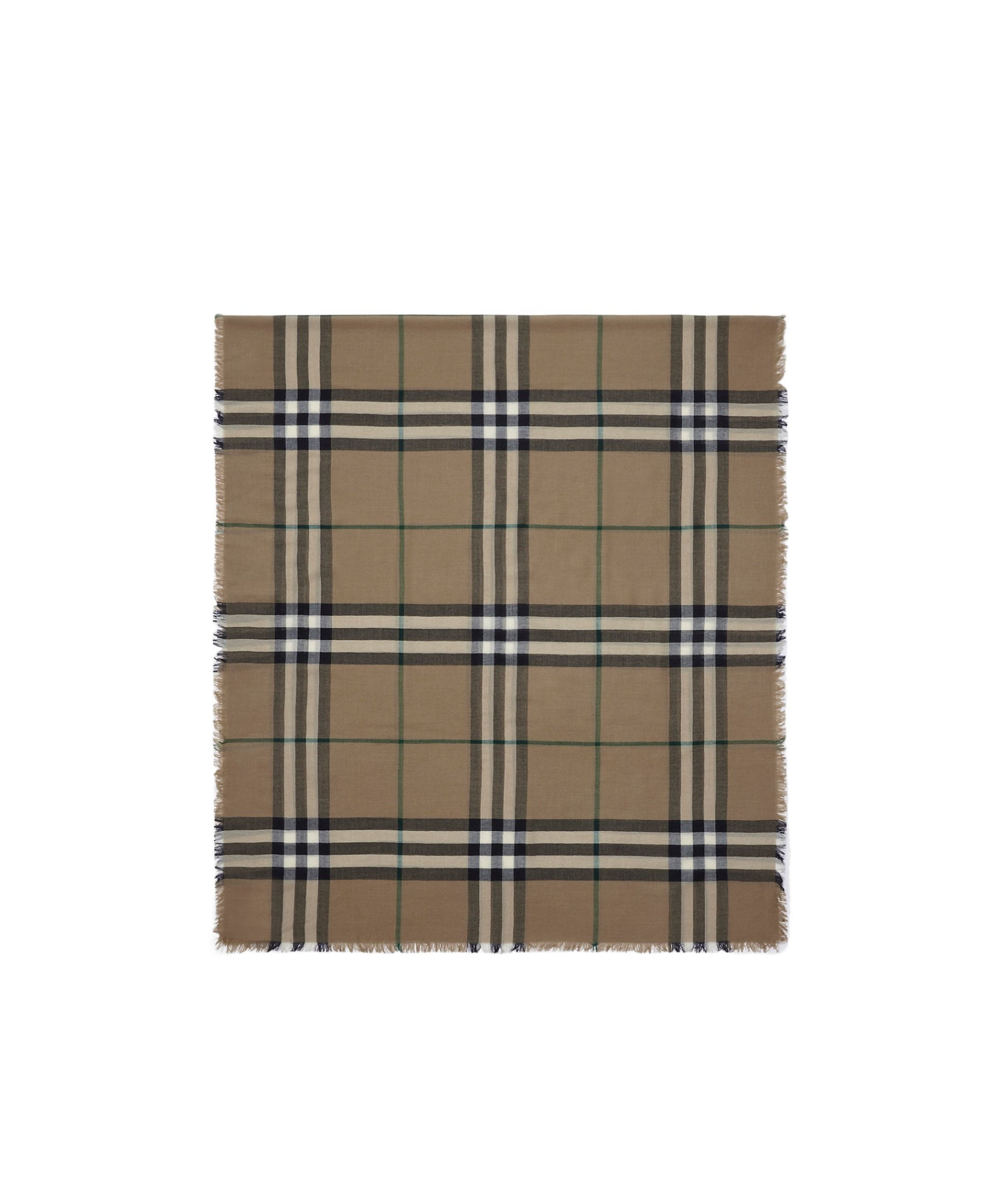Burberry Oversized Check Wool Scarf In Brown