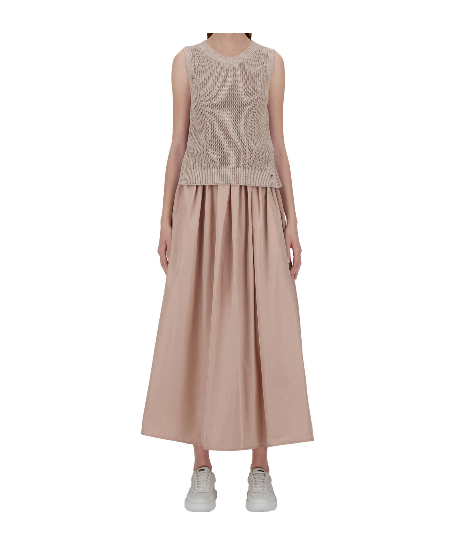 Herno Beige Embroidered-sequin Vest With Glitter Knit Finish In Gray