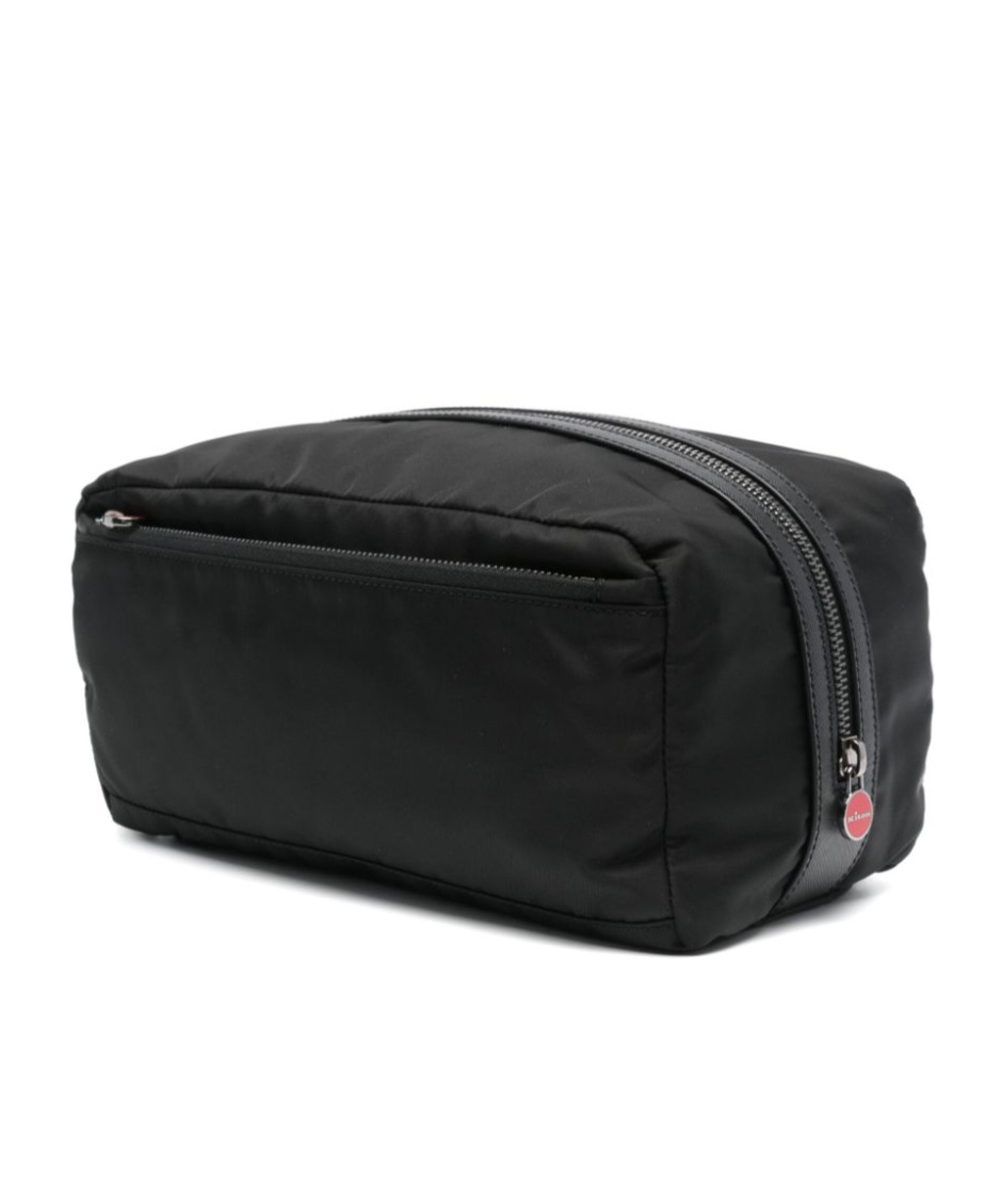 Kiton Rectangular Travel Case Front Pocket In Black