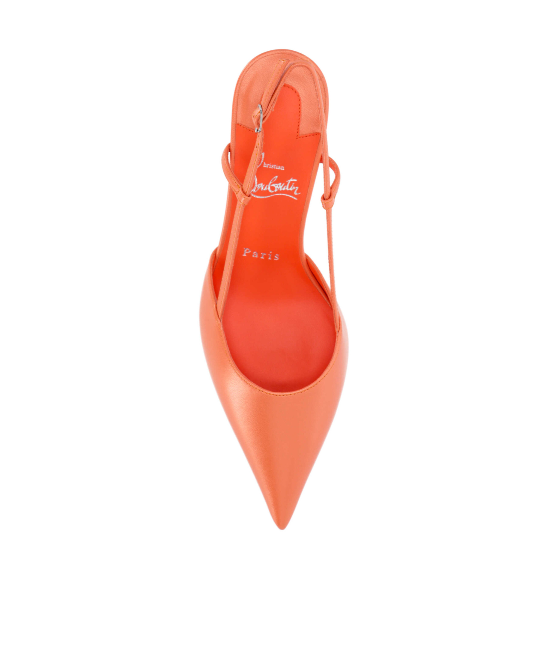Christian Louboutin Pointed High Heel Sandals In Orange