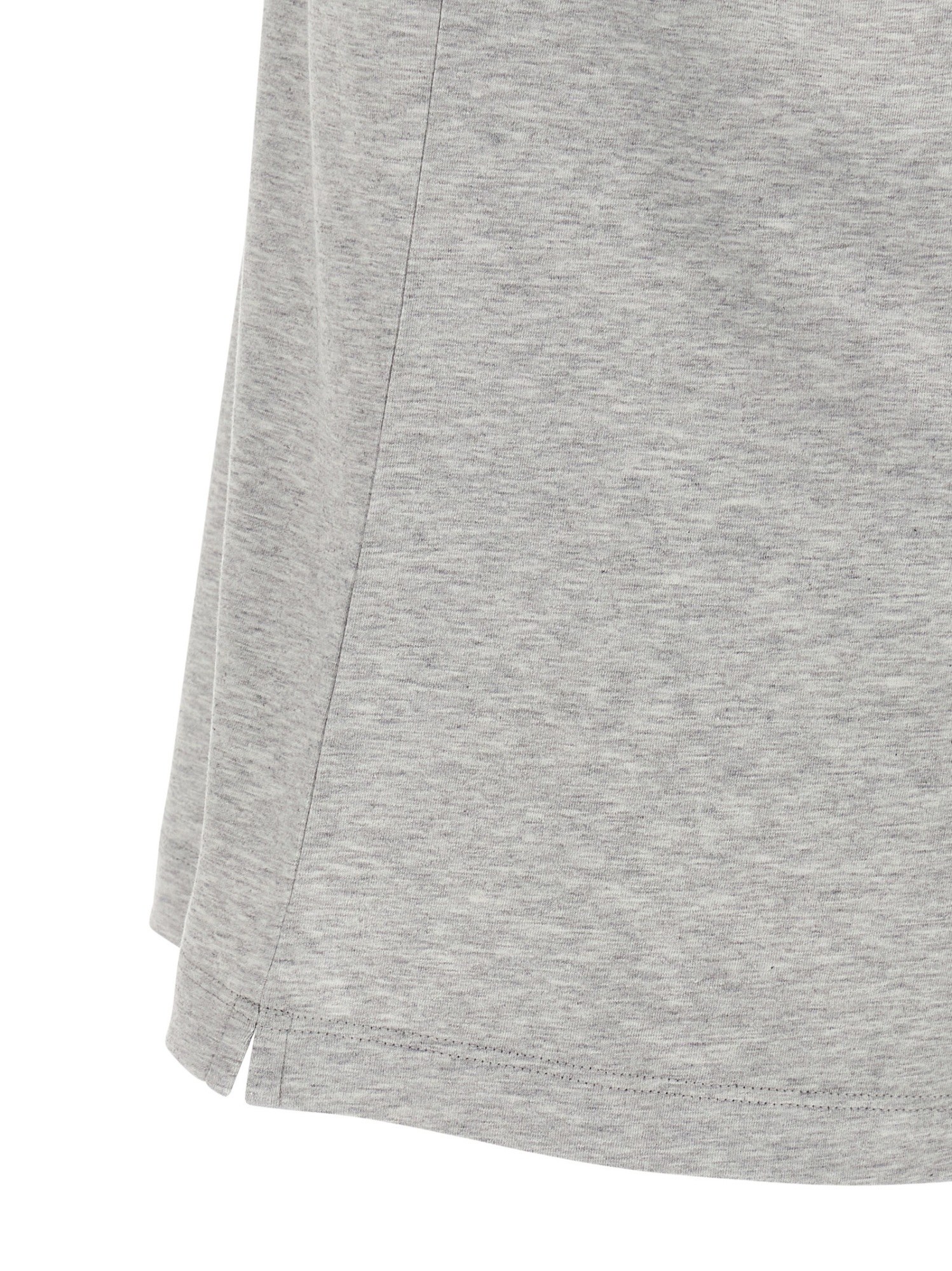 Brunello Cucinelli Printed Logo Crew Neck Short Sleeve Top In Gray