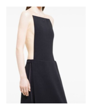 Courrèges Stretch Sheer Bodysuit High Neckline In Black