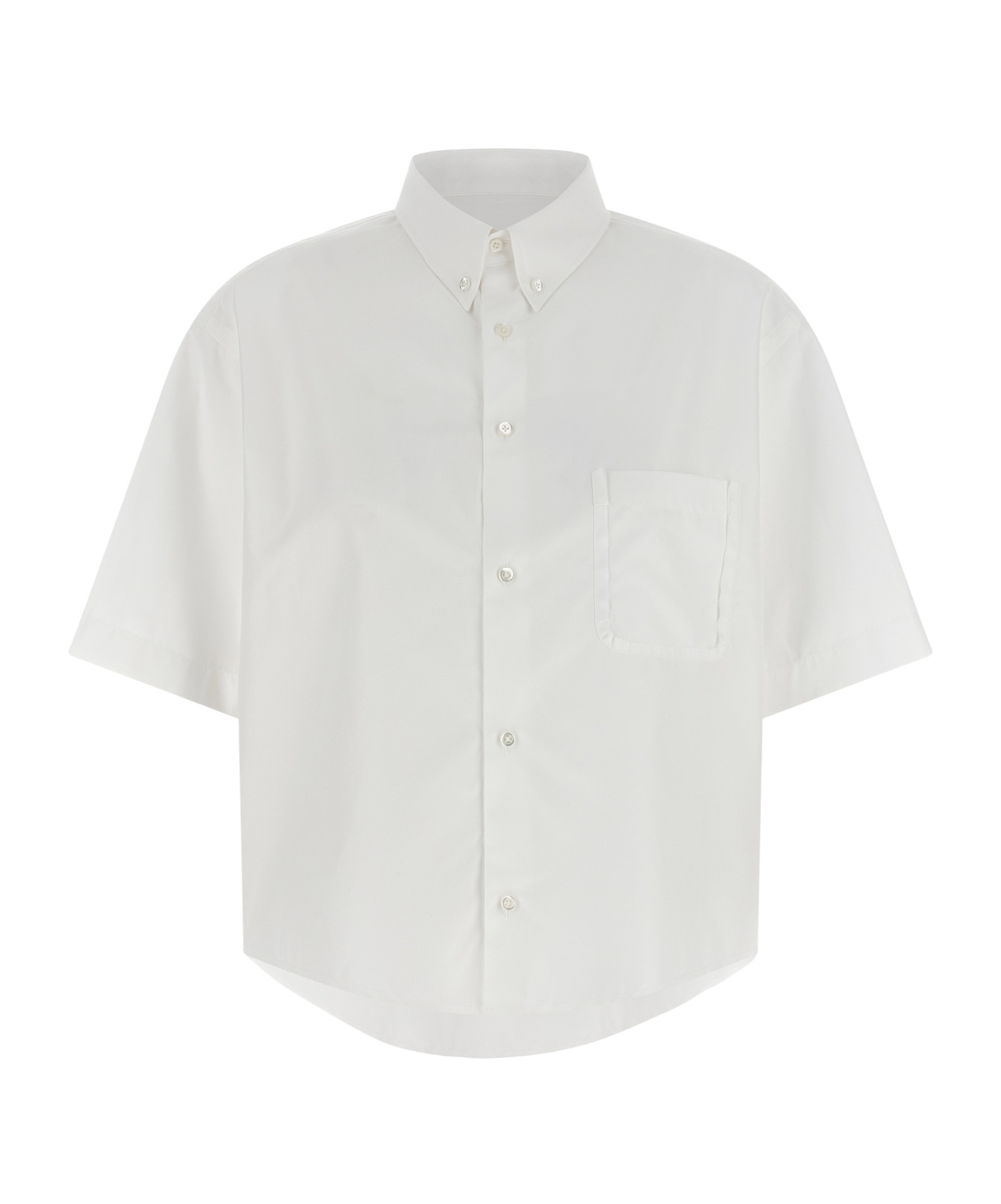 Maison Margiela Short Sleeve Shirt Button Down Collar Pocket In White