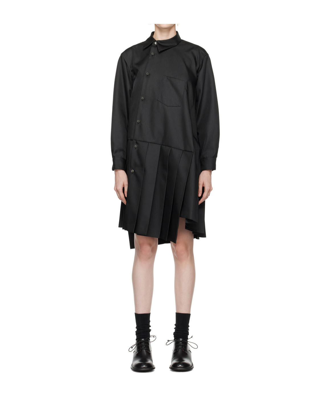 COMME DES GARÇONS PLEATED ASYMMETRICAL DRESS 