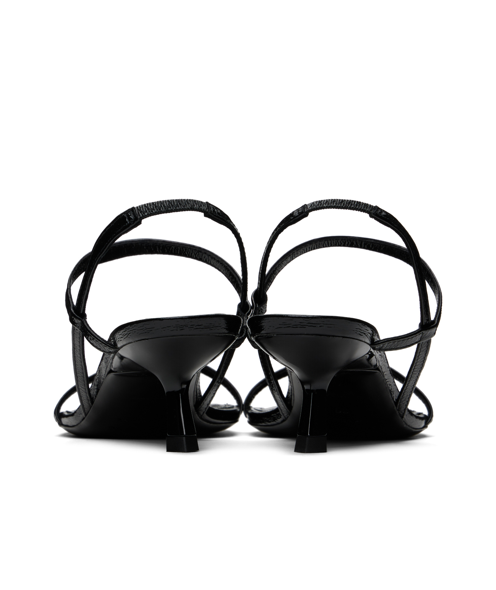 Shop Anine Bing Square Toe High Heel Sandals In Black