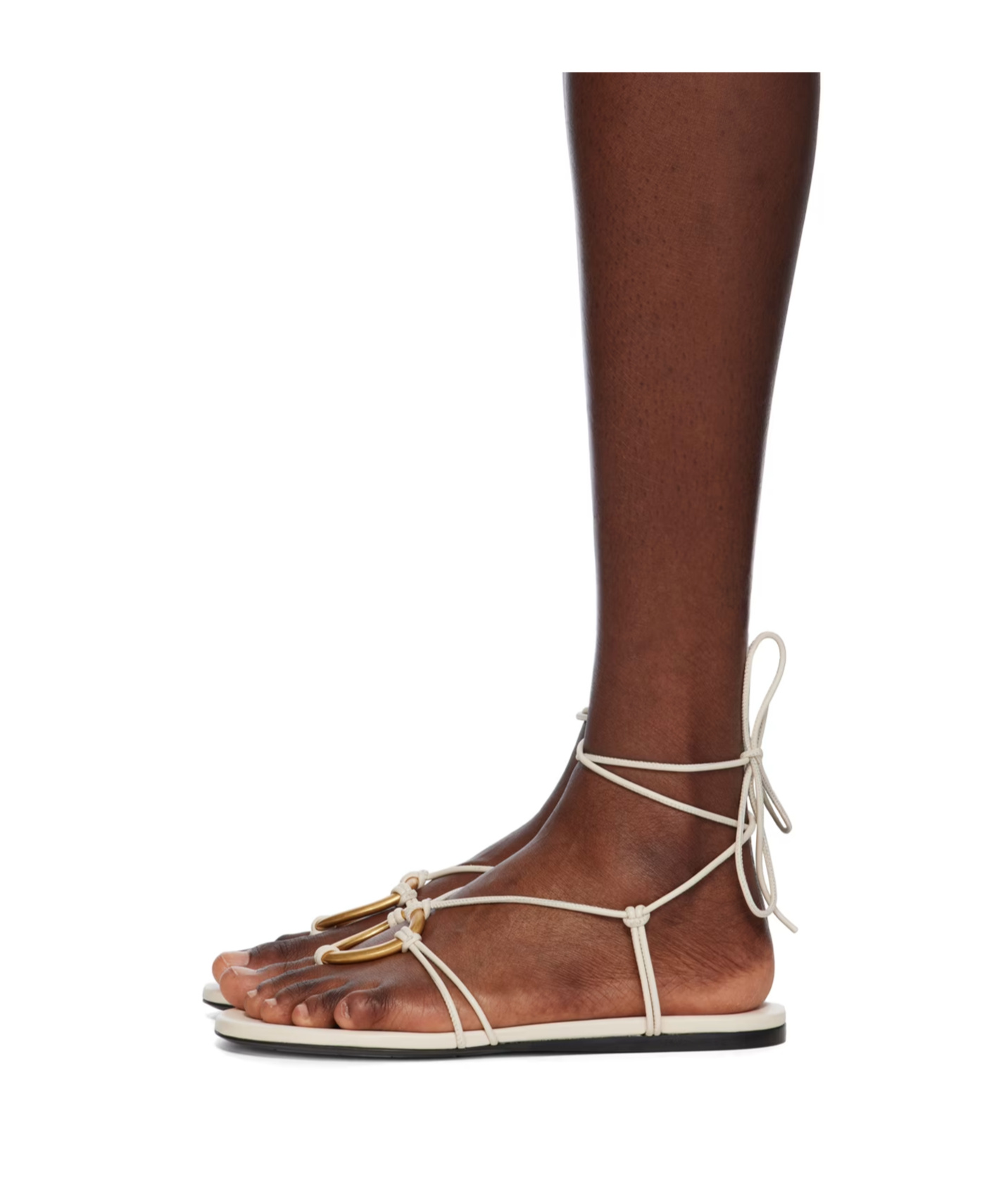 Proenza Schouler Hoop Pin-toed Flat Sandals In Red
