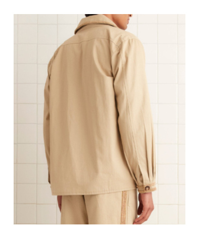 Bode Embroidered Patch Jacket In Neutral