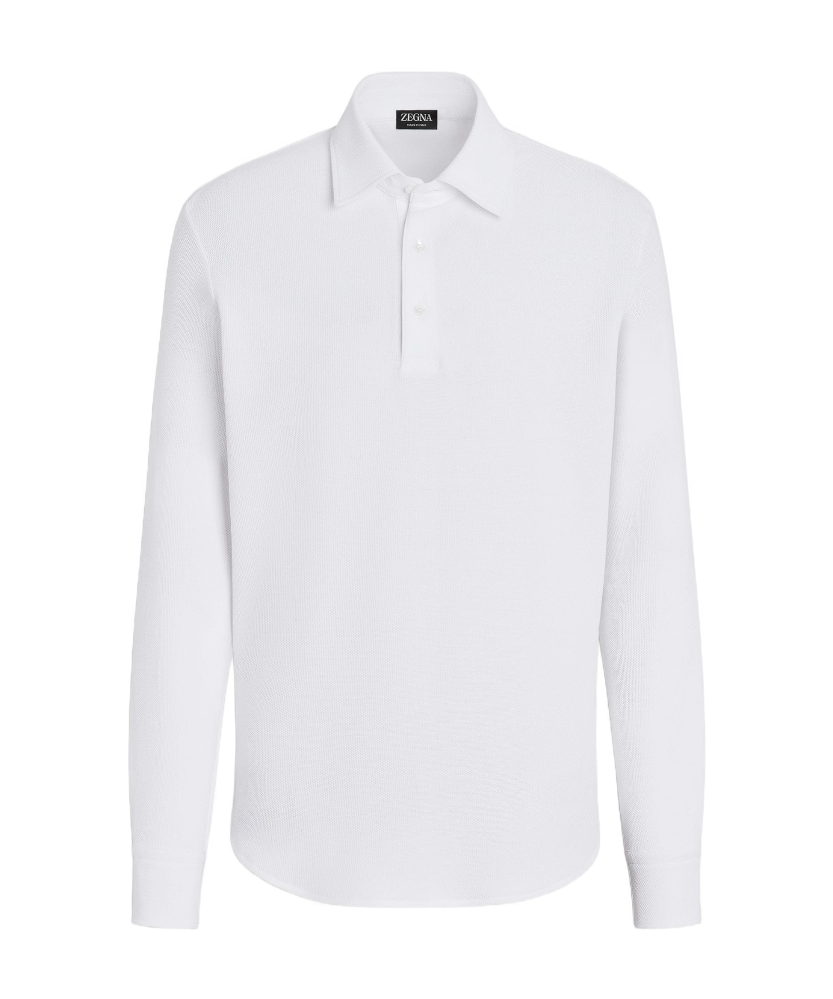 Shop Zegna Cotton Polo Shirt In White