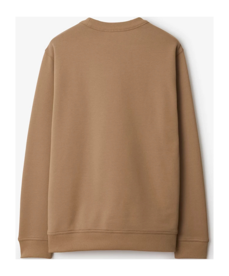 Burberry Round Collar Long Sleeve Sweater In Brown