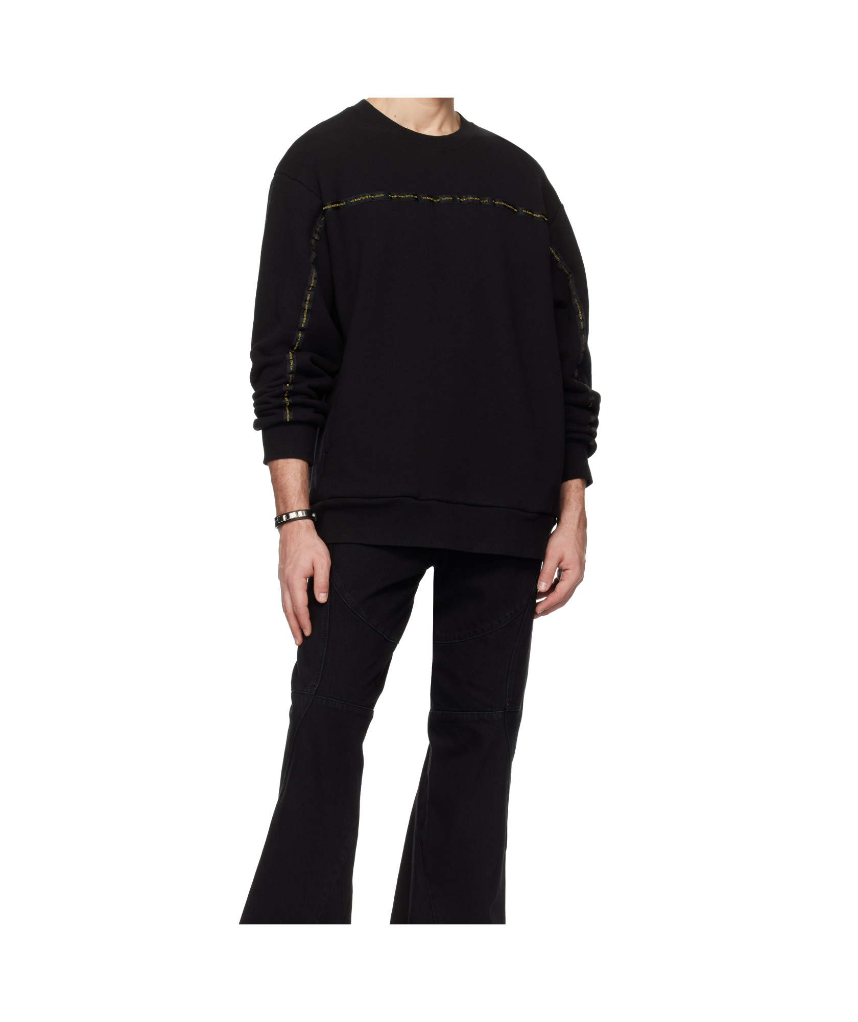 Undercover Barbed Wire Fleece Graphic Sweatshirt In Black