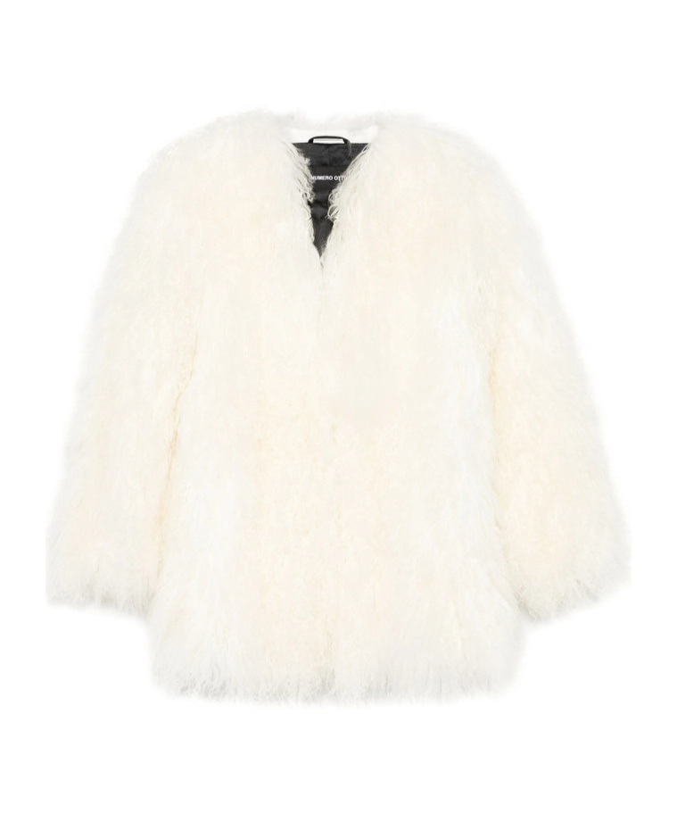 Numero 00 Robyn Mongolian-fur Coat In White