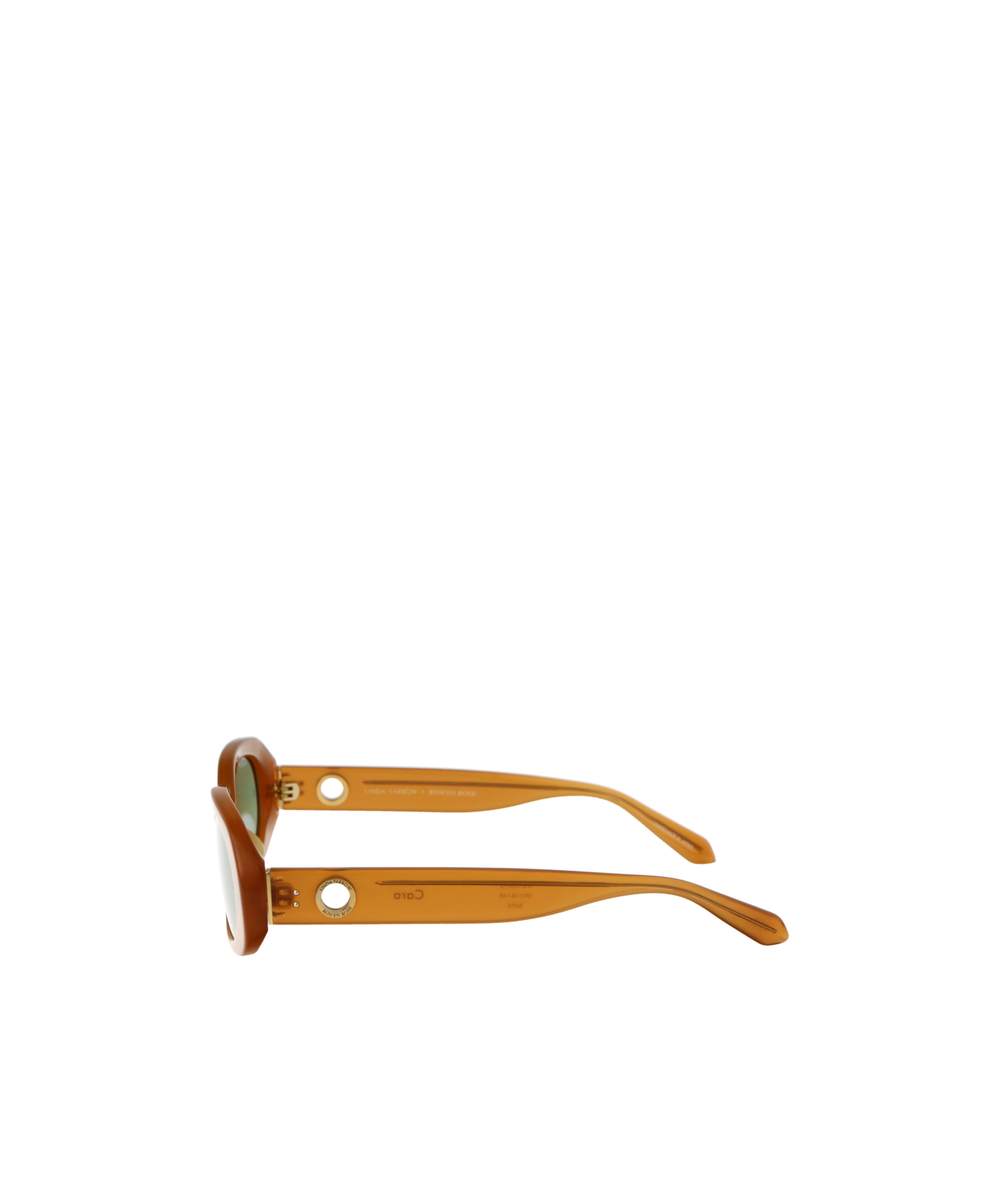 Linda Farrow X Rowen Rose Cara Oval Framed Sunglasses In Gray