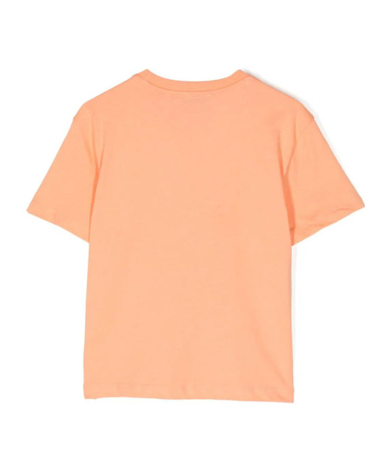Shop Msgm Logo-print Cotton T-shirt In Pink
