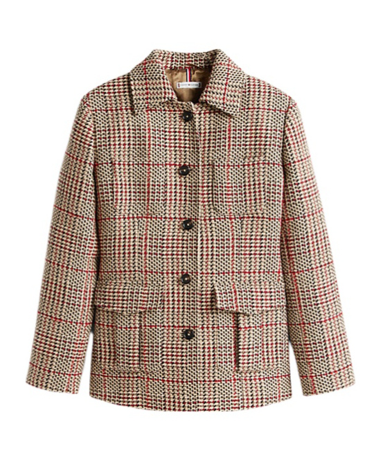 Tommy Hilfiger Regular Fit Tweed Single Breasted Blazer In Multi