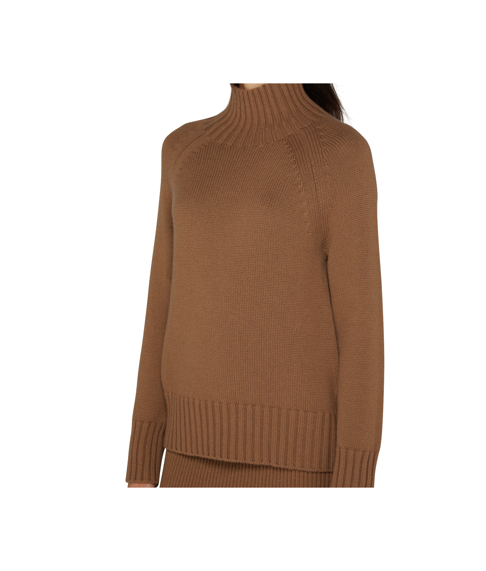 Max Mara Turtleneck Sweater In Brown