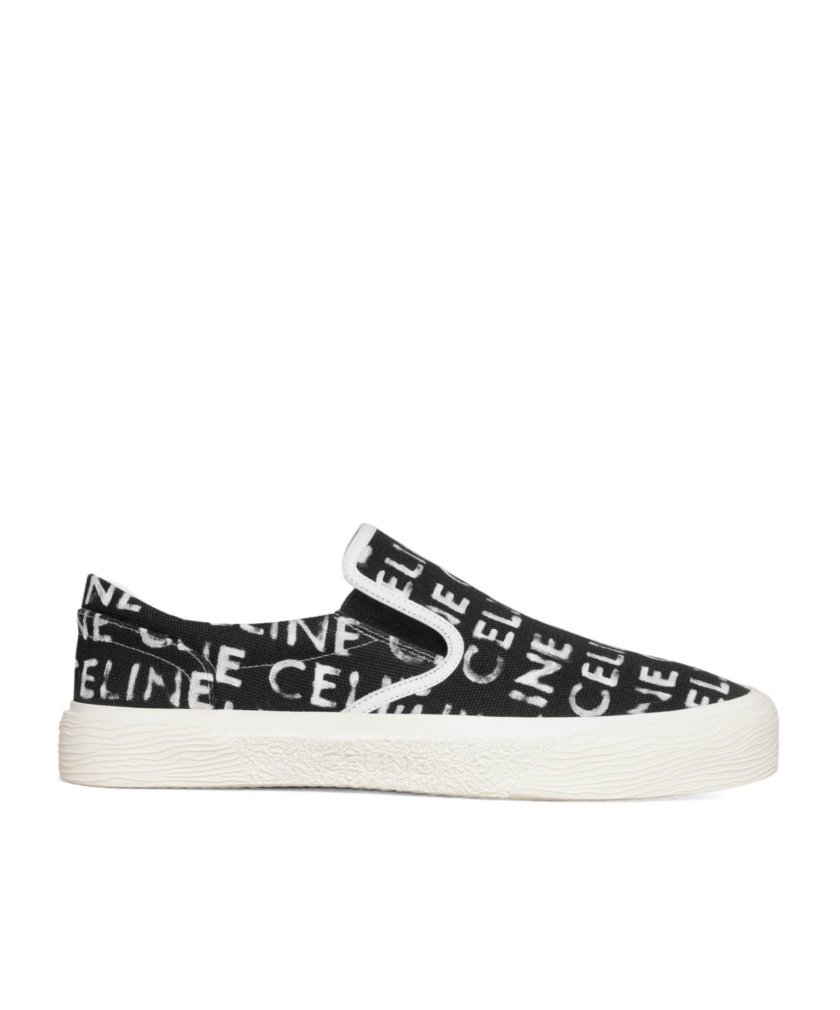 Celine Logo Printed Low-cut Skate Shoes In White