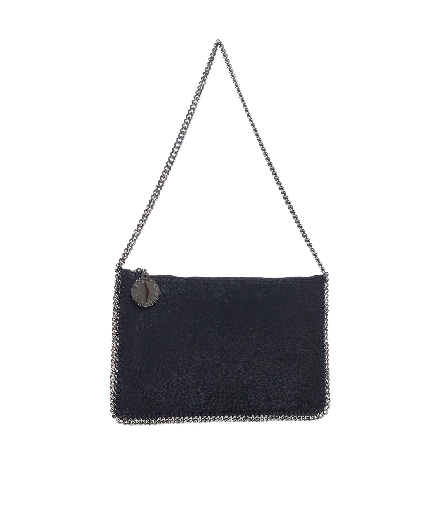 Stella Mccartney Womens Black Falabella Pochette Faux-leather Shoulder Bag In Black