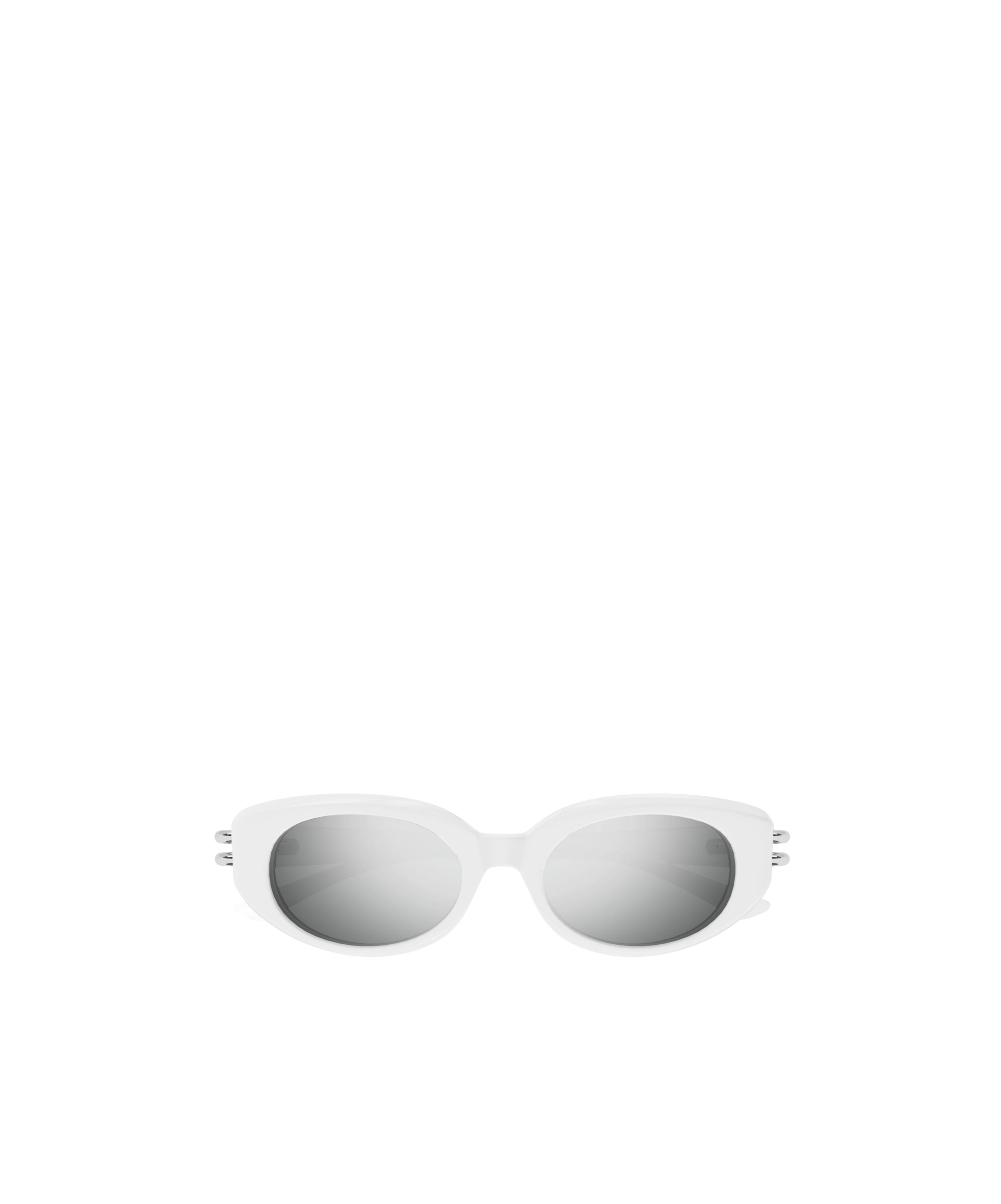 Alexander Mcqueen Geometric Sunglasses In White