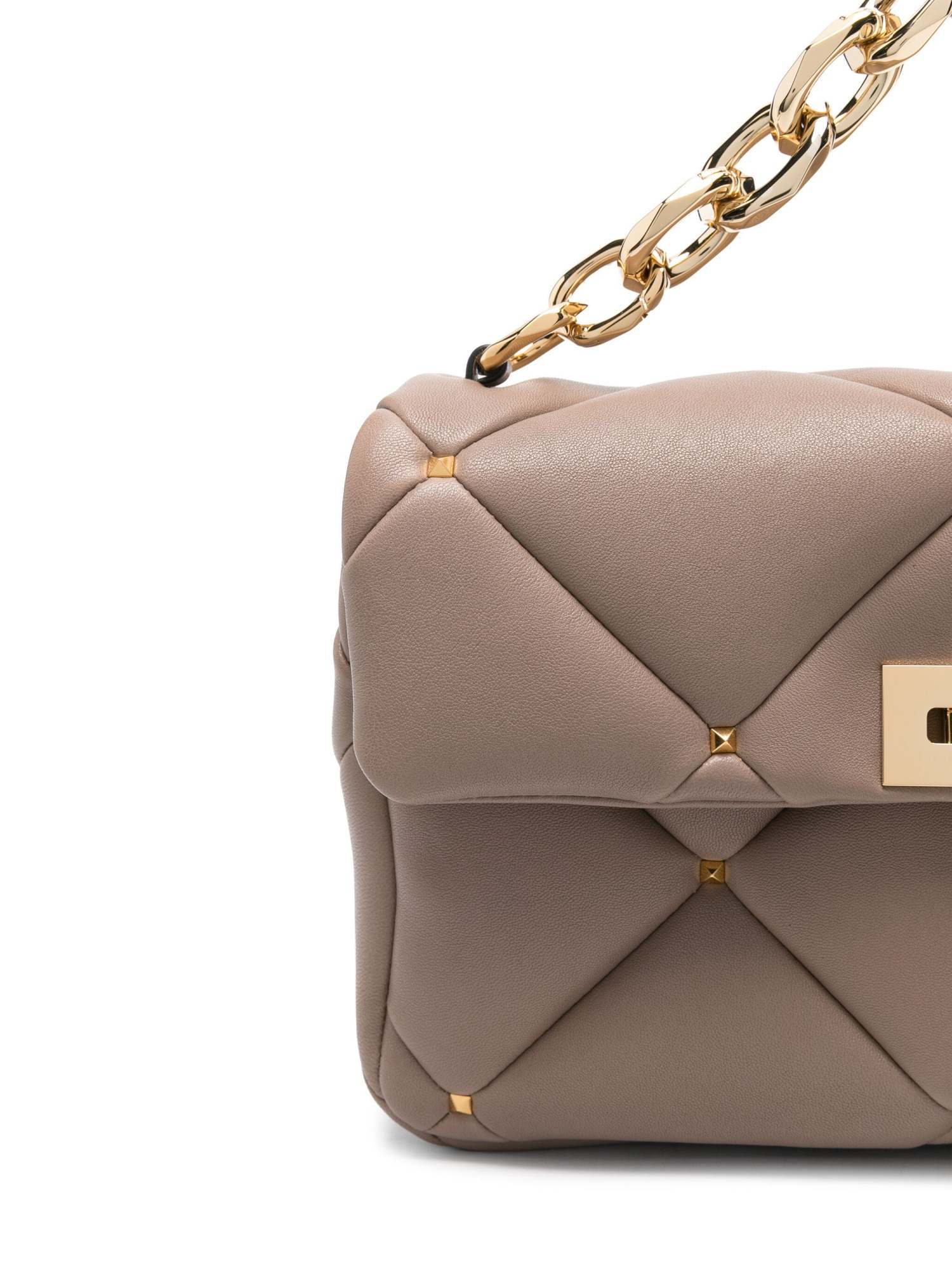 Valentino Logo Shoulder Bag In Brown