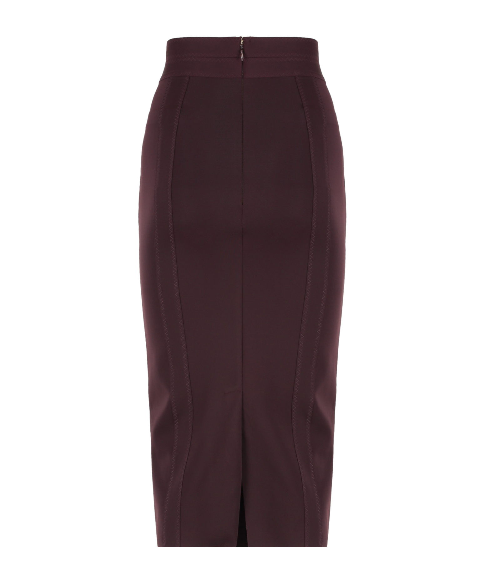 Elisabetta Franchi Gold-colored Buckle Accents Burgundy Midi Skirt In Brown