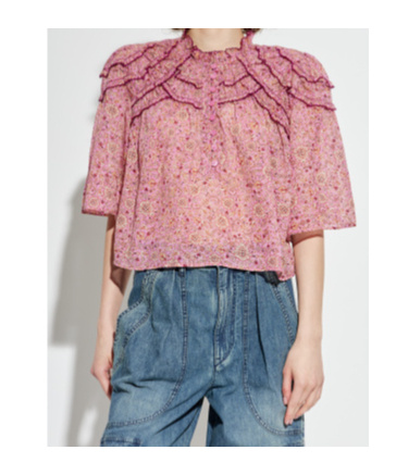 Isabel Marant Étoile Patterned Top In Purple