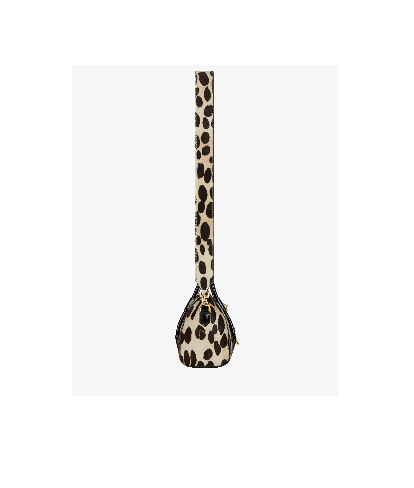 Givenchy Antigona Toy Lock Bag In Leopard Print Pony Leather In Black