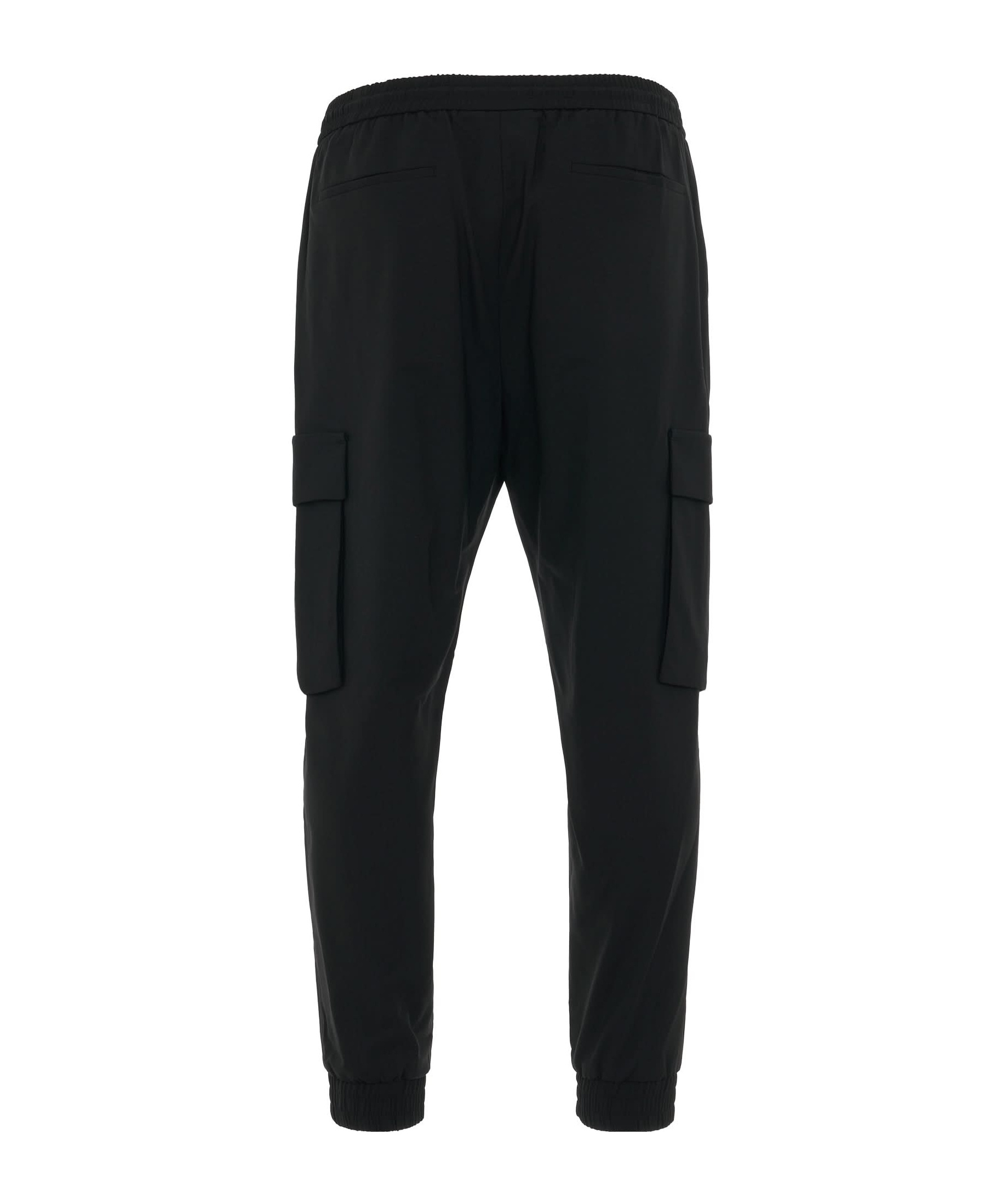Juunj Tapered Cargo Track Trousers In Black