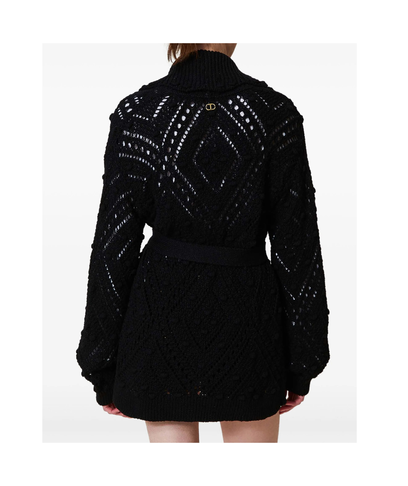 Shop Twinset Knitted Cardigan With Belt