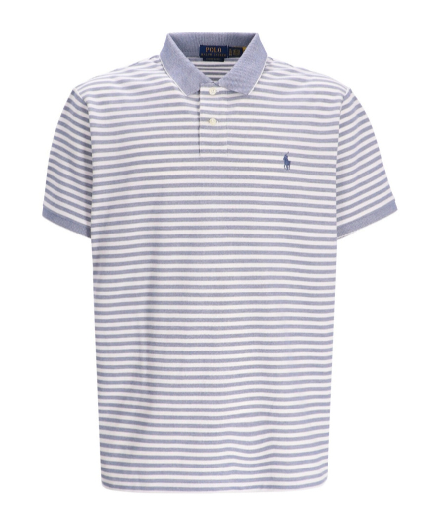 Polo Ralph Lauren Striped Polo Shirt In Blue
