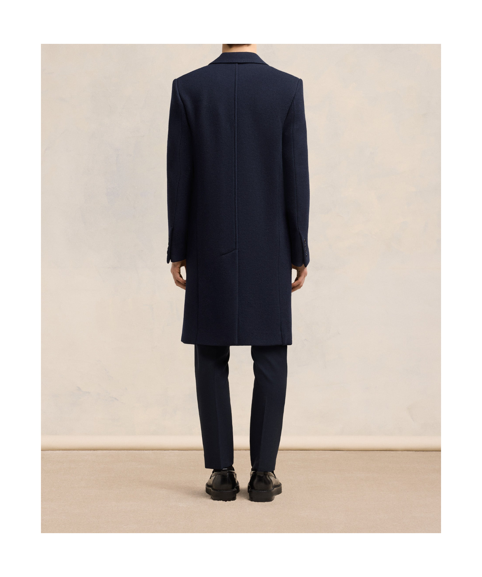 Ami Alexandre Mattiussi Single Breasted Wool Coat In Black
