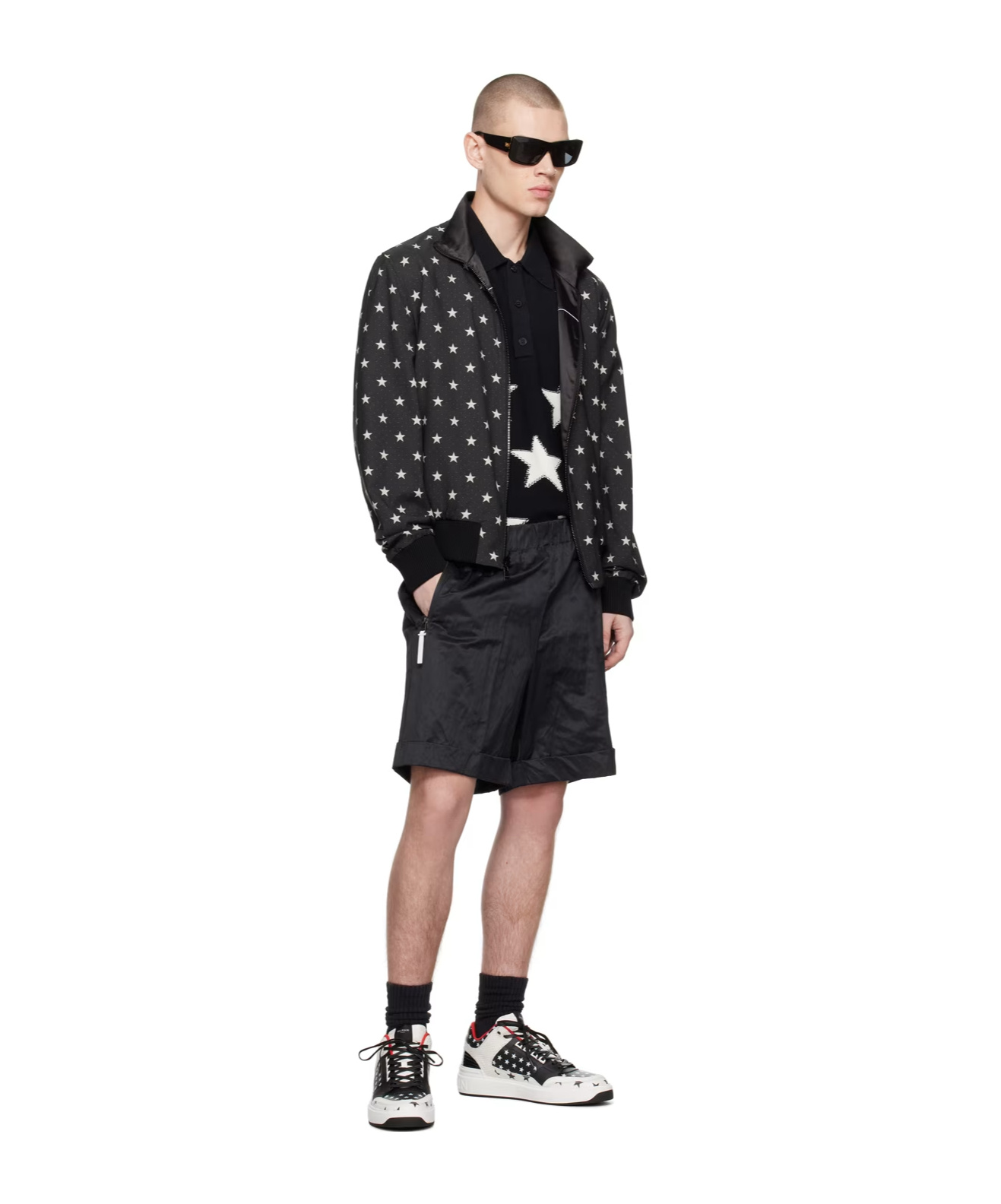 BALMAIN ELASTIC WAIST-TRIMMED SHORTS