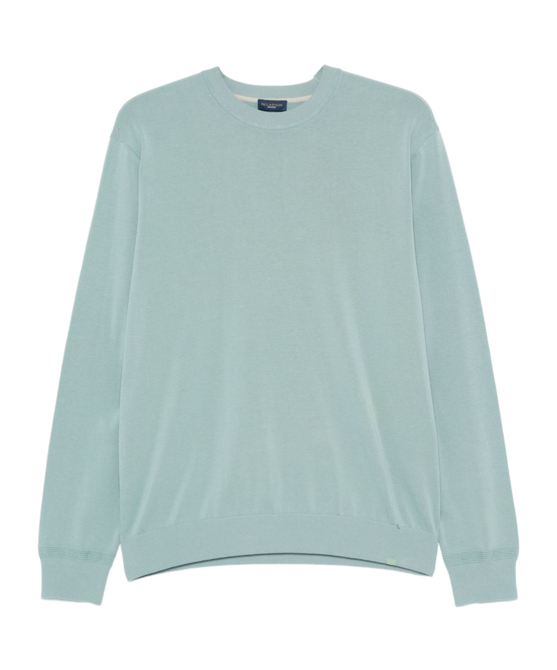 Paul & Shark Ribbed Crew Neck Sweater With Long Sleeves In Green