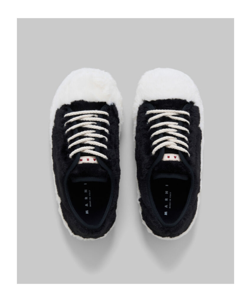 Marni Teddy Lace-up Sneakers In White
