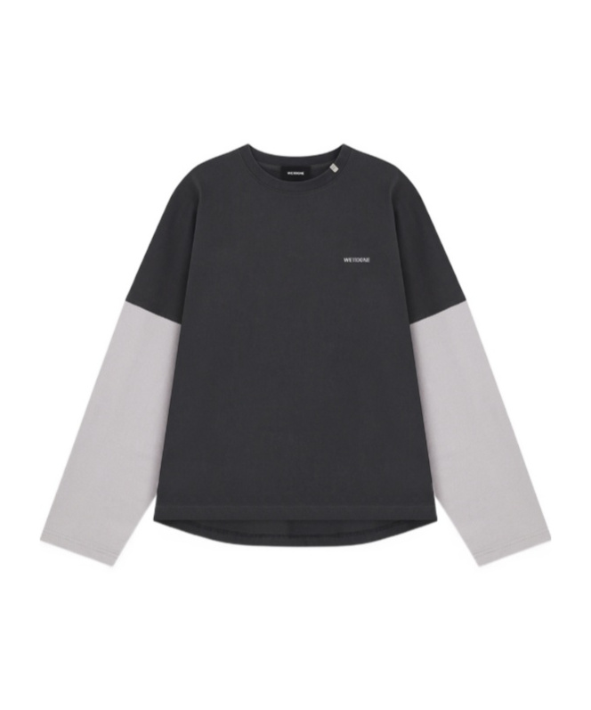 We11 Done Grey Code Long-sleeved T-shirt In Gray