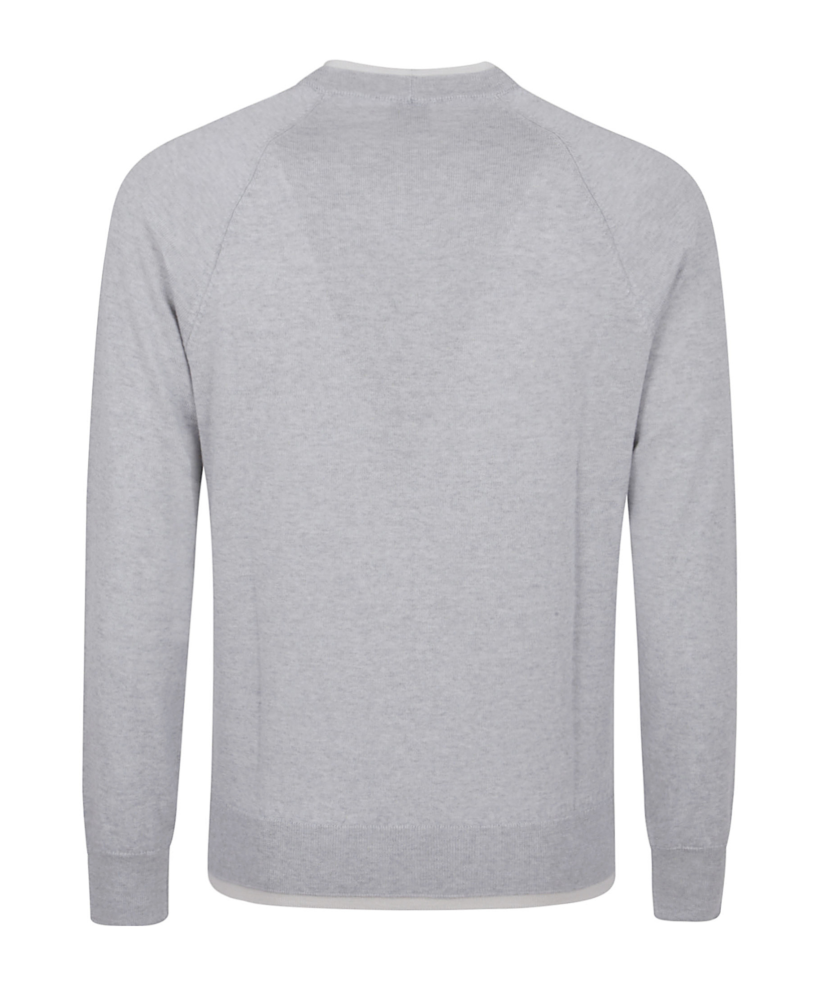 Eleventy Fine-knit Crew Neck Sweater In Gray