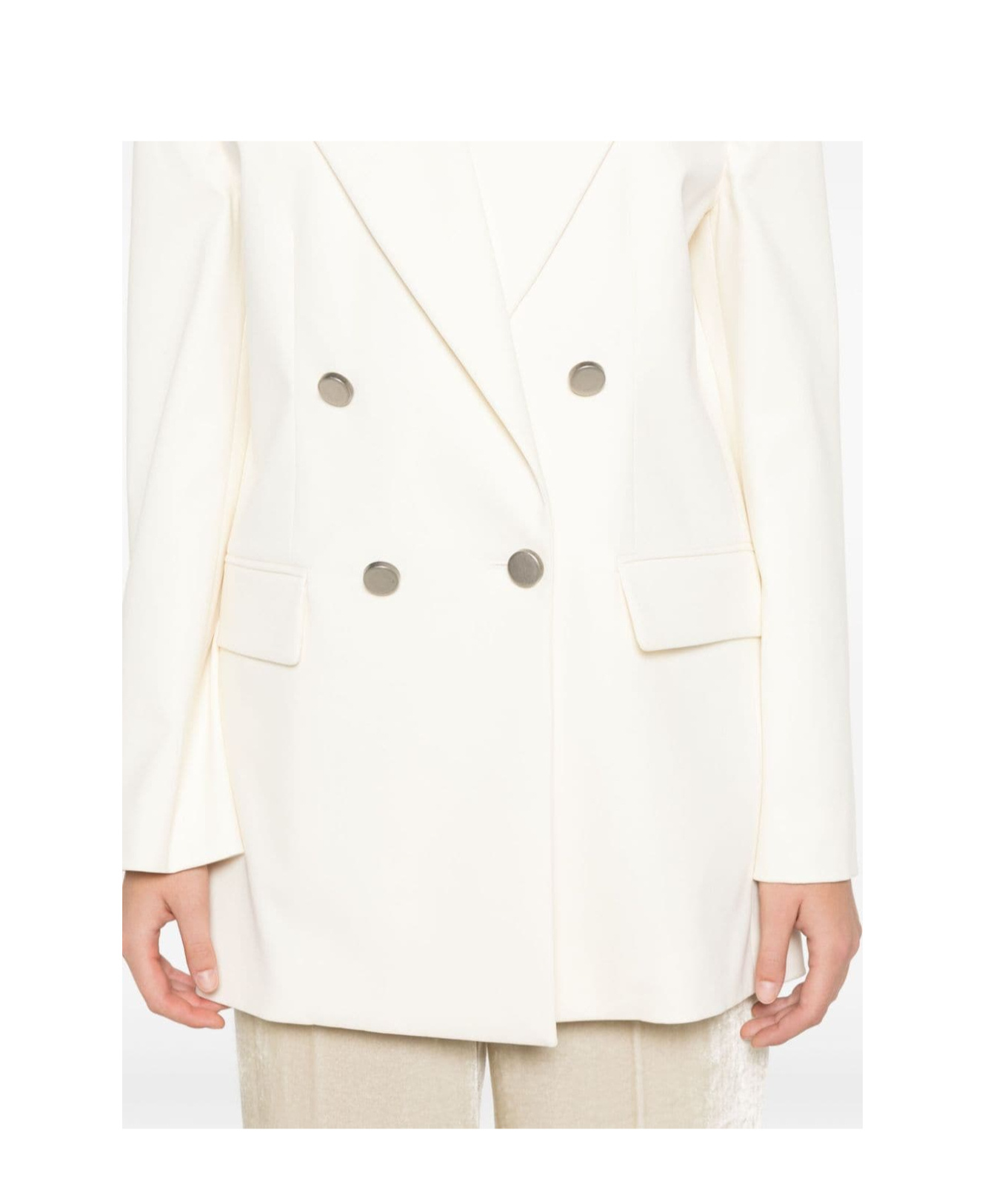 P.a.r.o.s.h Parosh Crew Cotton Blend Blazer Jacket