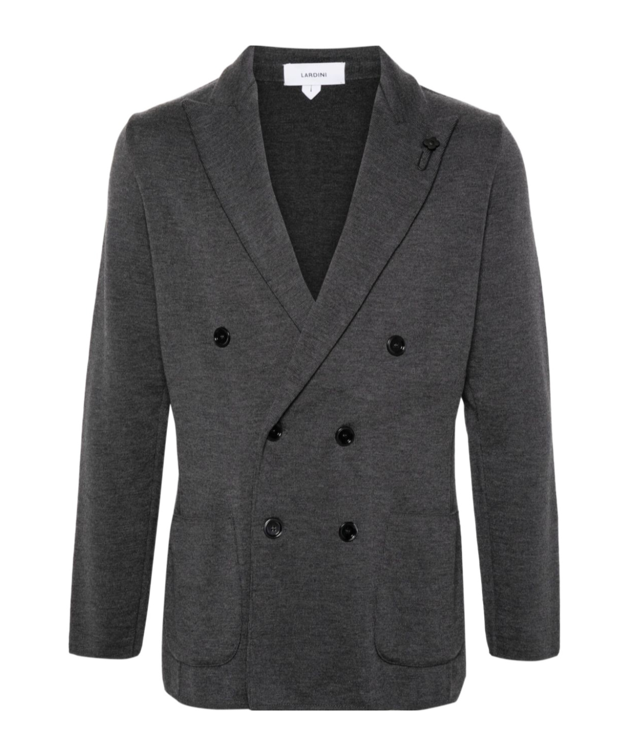 Lardini Man Knitted Jacket In Black