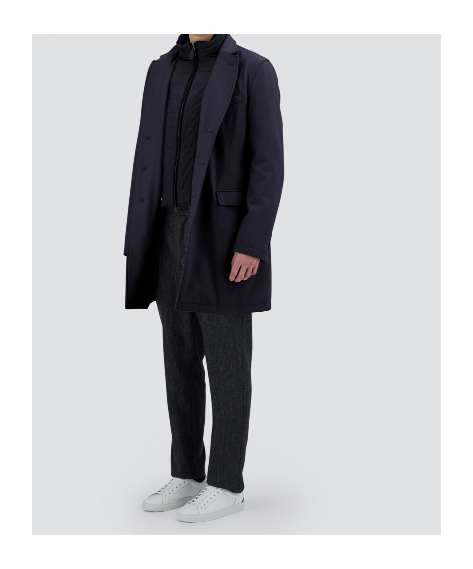 Herno Wool Beaver Coat In Black
