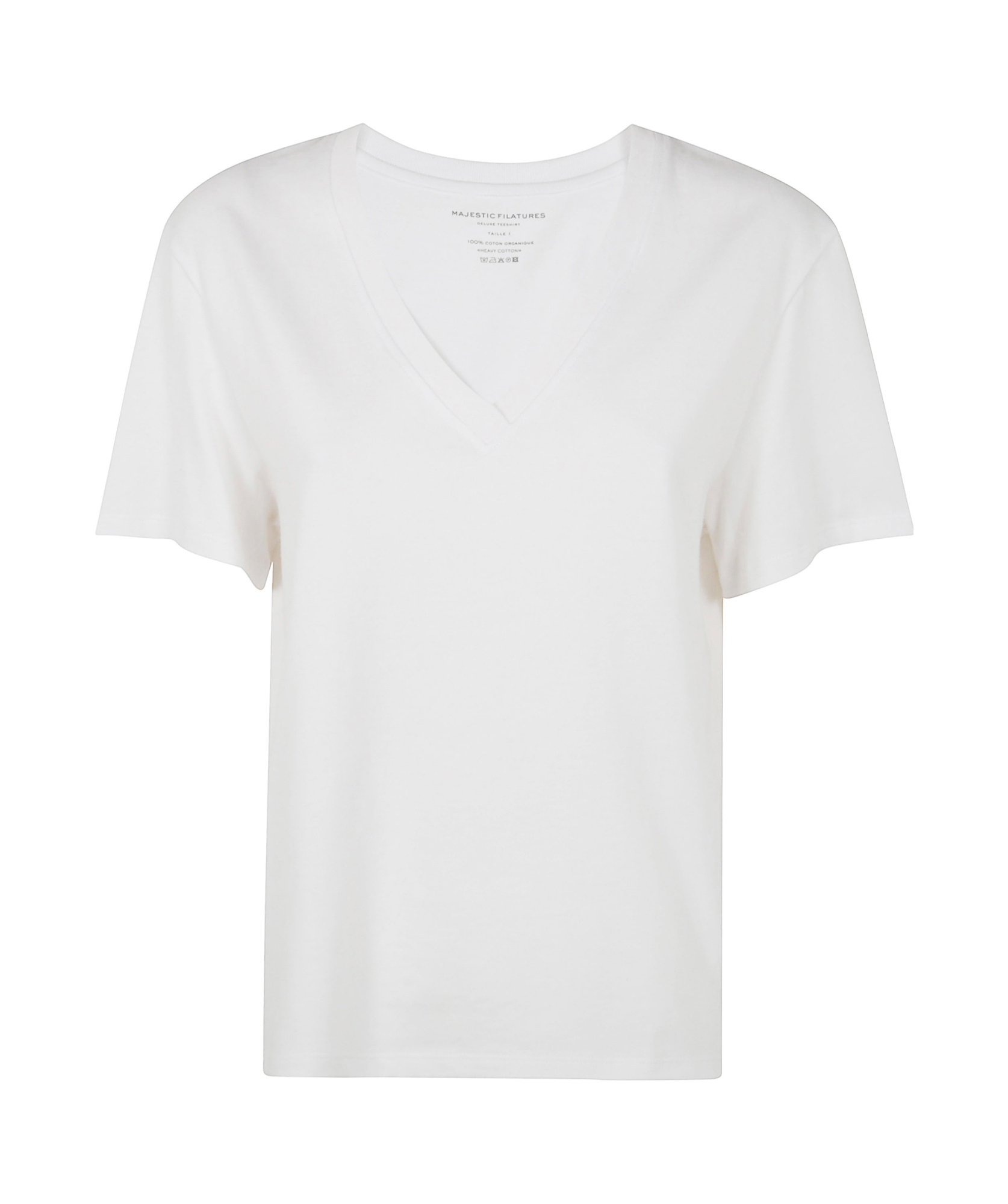 Majestic Filatures Short Sleeves Round Neck Sweater Clothing In White